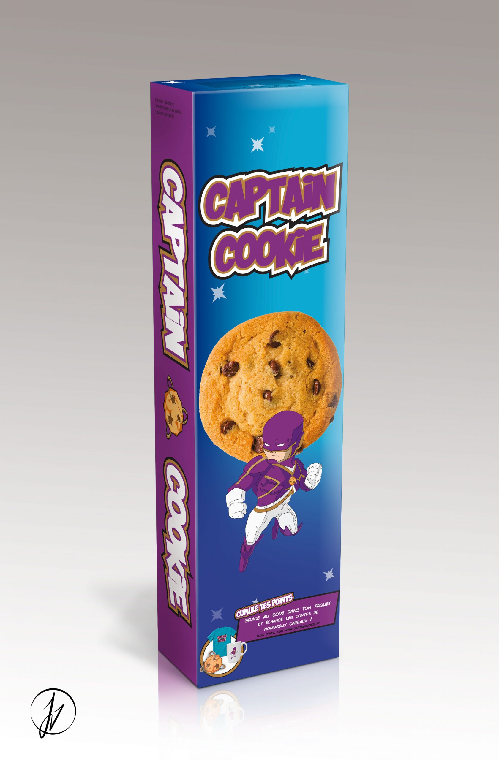 Packaging 3D Biscuit Captain Cookie - Jess